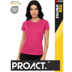   Proact TECH FUCHSIA lélegző női környakas technikai sportpóló - ruha