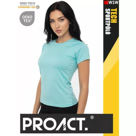 Proact TECH FUCHSIA lélegző női környakas technikai sportpóló - ruha