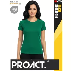  Proact TECH KELLYGREEN lélegző női környakas technikai sportpóló - ruha