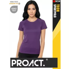   Proact TECH VIOLET lélegző női környakas technikai sportpóló - ruha