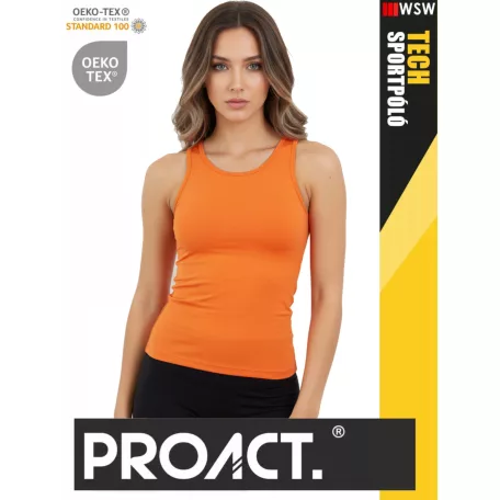 Proact TECH BLACK lélegző női környakas technikai sporttrikó - ruha