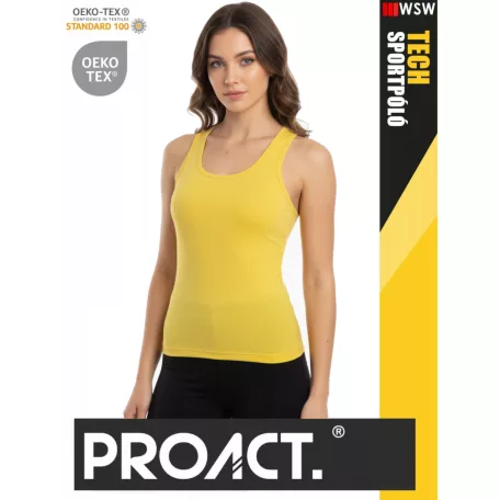Proact TECH TRUEYELOW lélegző női környakas technikai sporttrikó - ruha