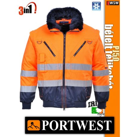 Portwest PJ50 téli 3in1 láthatósági télikabát - dzseki