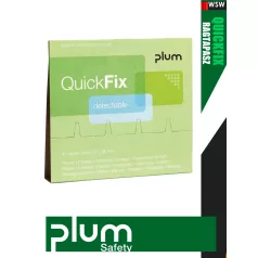   Plum QUICKFIX DETECTABLE téphető ragtapasz utántöltő 45 db fémszálas detektálható - elsősegély felszerelés