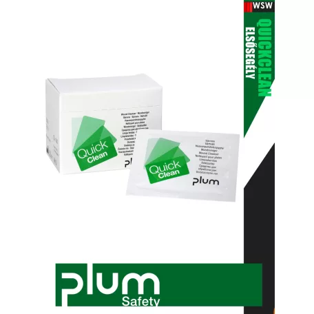 Plum QUICKCLEAN nedves sebtisztító kendő - elsősegély felszerelés