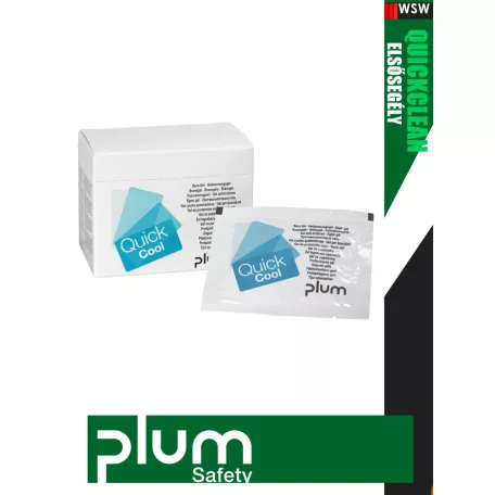 Plum QUICKCLEAN hűsítő nedves sebtisztító kendő égési sérülés esetén - elsősegély felszerelés