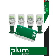   Plum PLUMSET szemmosó állomás 4x200 ml és kötszer készlet - elsősegély felszerelés