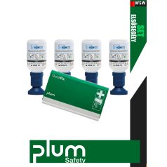   Plum PLUMSET szemmosó állomás 4x200 ml és kötszer készlet - elsősegély felszerelés
