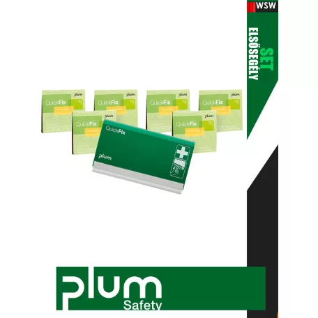 Plum PLUMSET ragtapasz állomás és 6x45 db vízálló ragtapasz készlet - elsősegély felszerelés