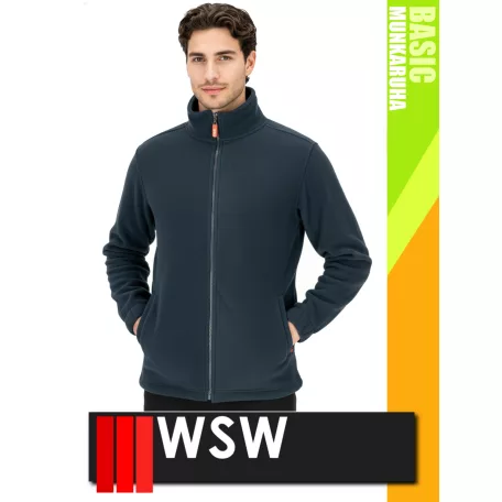 WSW BASIC NAVY SMOFI technikai kevertszálas polár pulóver - munkaruha
