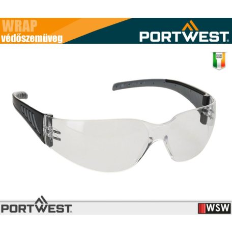 Portwest WRAP CLEAR munkavédelmi védőszemüveg - egyéni védőeszköz