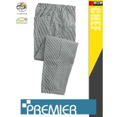 Premier CHEF'S BLACKWHITE technikai férfi lélegző séf nadrág - munkaruha   Premier CHEF'S BLACKWHITE technikai férfi lélegző séf nadrág - munkaruha