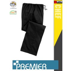 Premier ESSENTIAL BLACK technikai férfi lélegző séf nadrág - munkaruha   Premier ESSENTIAL BLACK technikai férfi lélegző séf nadrág - munkaruha
