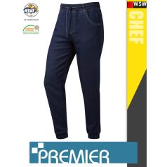 Premier ARTISAN INDIGODENIM technikai férfi lélegző jogger denim nadrág - munkaruha