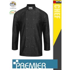 Premier DENIM BLACK technikai férfi séf kabát - munkaruha