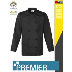   Premier CUISINE BLACK technikai férfi séf kabát - munkaruha