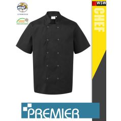 Premier STUD BLACK technikai férfi séf kabát - munkaruha