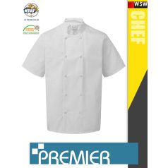 Premier STUD WHITE technikai férfi séf kabát - munkaruha