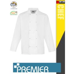Premier STUD WHITE technikai férfi séf kabát - munkaruha
