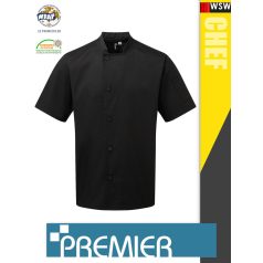   Premier ESSENTIAL BLACK technikai férfi séf kabát - munkaruha