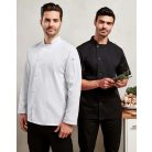 Premier ESSENTIAL BLACK technikai férfi séf kabát - munkaruha