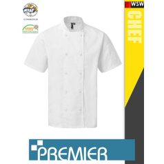   Premier COOLCHECKER WHITE technikai férfi séf kabát - munkaruha