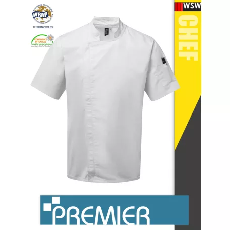 Premier CHEF'S WHITE technikai férfi séf kabát - munkaruha