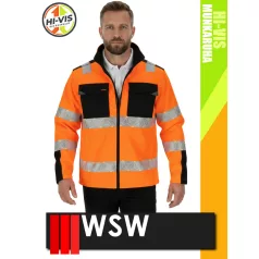  WSW ORANGE PRIZMAT technikai cippzáros softshell kabát - munkaruha