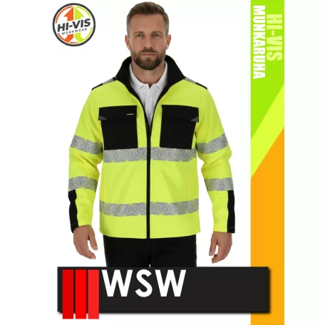 WSW YELLOW PRIZMAT technikai cippzáros softshell kabát - munkaruha