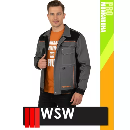 WSW PROMASTER GREY technikai kevertszálas stretch munkakabát - munkaruha