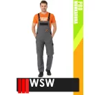 WSW PROMASTER GREY technikai kevertszálas téli bélelt kantáros munkanadrág - munkaruha