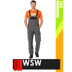   WSW PROMASTER GREY technikai kevertszálas téli bélelt kantáros munkanadrág - munkaruha