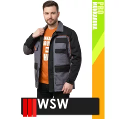   WSW PROMASTER GREY technikai kevertszálas bélelt hosszított munkakabát - munkaruha