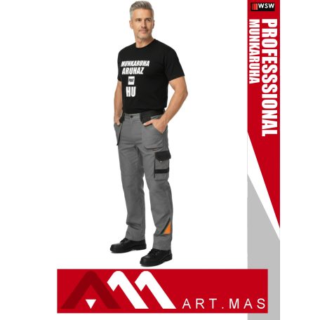 Artmas PROFESSIONAL GREY kevertszálas technikai lengőzsebes munkanadrág - munkaruha