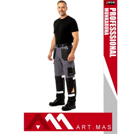Artmas PROFESSIONAL GREY kevertszálas technikai munkanadrág - munkaruha