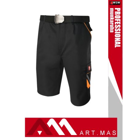 Artmas PROFESSIONAL BLACK kevertszálas technikai rövid munkanadrág - munkaruha