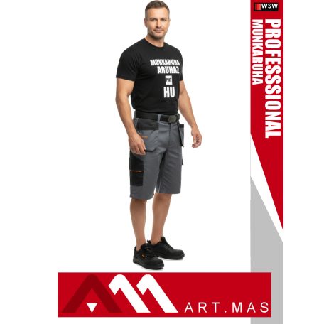 Artmas PROFESSIONAL GREY kevertszálas technikai rövid munkanadrág - munkaruha
