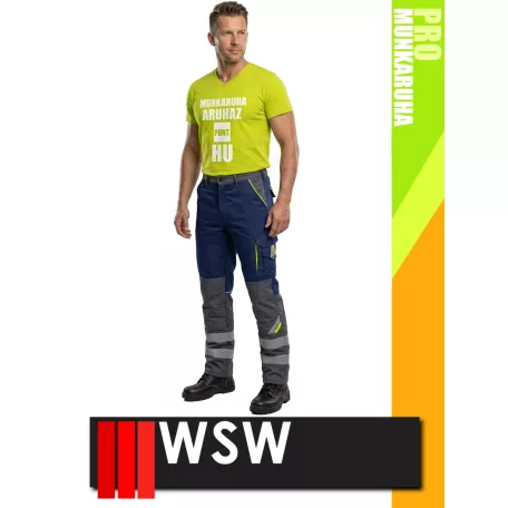 WSW PROMASTER NAVY technikai kevertszálas reflex derekas bélelt munkanadrág - munkaruha