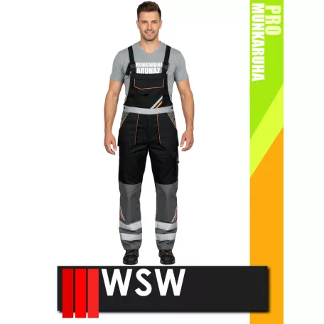 WSW PROMASTER BLACK technikai kevertszálas kantáros munkanadrág - munkaruha