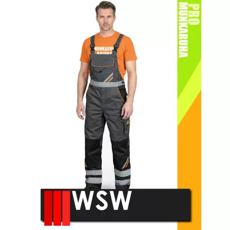 WSW PROMASTER GREY technikai kevertszálas kantáros munkanadrág - munkaruha