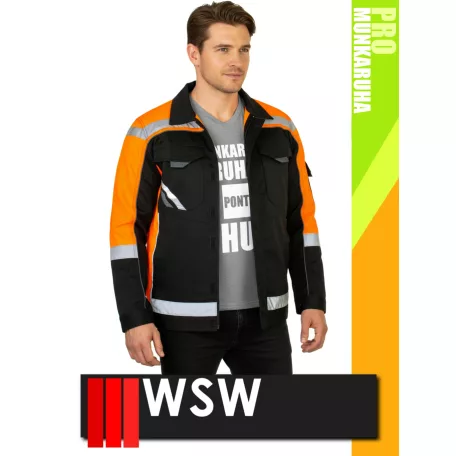 WSW PROMASTER BLACK technikai kevertszálas munkakabát - munkaruha