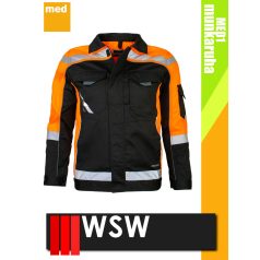   WSW MED MONTANA BLACK technikai kevertszálas munkakabát - munkaruha