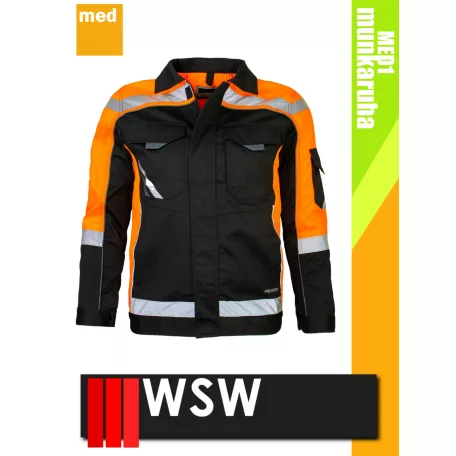 WSW PROMASTER BLACK technikai kevertszálas munkakabát - munkaruha