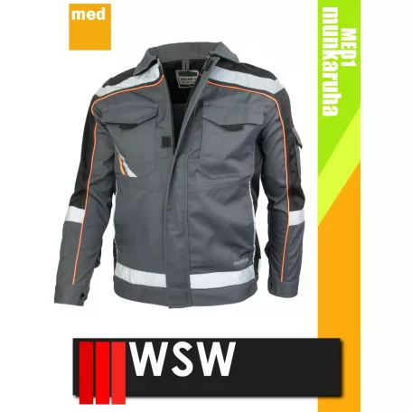 WSW PROMASTER GREY technikai kevertszálas munkakabát - munkaruha