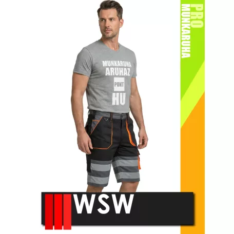 WSW PROMASTER BLACK technikai kevertszálas rövid munkanadrág - munkaruha