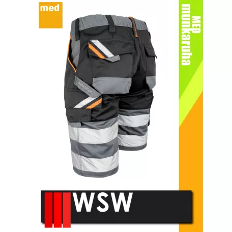 WSW PROMASTER BLACK technikai kevertszálas rövid munkanadrág - munkaruha