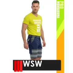   WSW PROMASTER NAVY technikai kevertszálas rövid munkanadrág - munkaruha