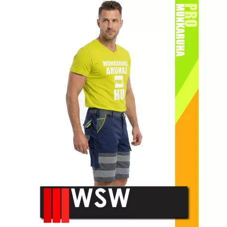 WSW PROMASTER NAVY technikai kevertszálas rövid munkanadrág - munkaruha