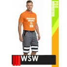 WSW PROMASTER GREY technikai kevertszálas rövid munkanadrág - munkaruha