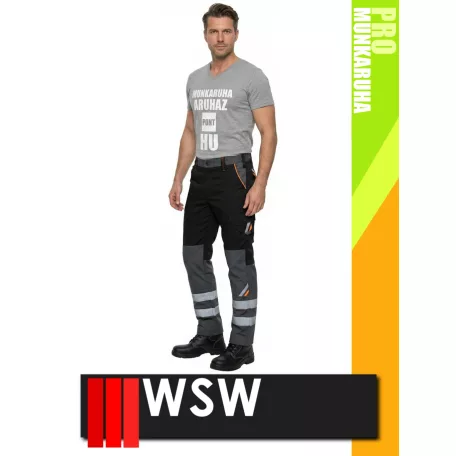 WSW PROMASTER BLACK technikai kevertszálas derekas munkanadrág - munkaruha